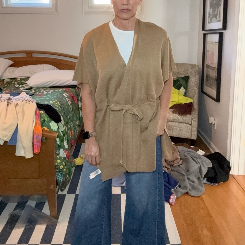 LOFT Camel Sweater Poncho